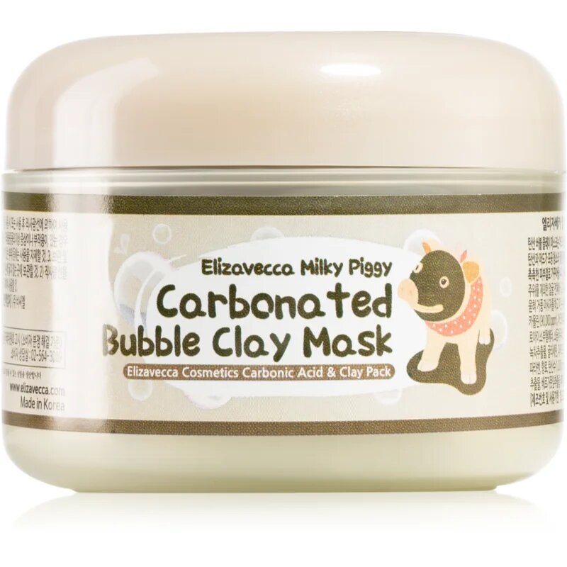 Elizavecca Milky Piggy Carbonated Bubble Clay Mask hloubkově čisticí pleťová maska pro problematickou pleť akné 100 g