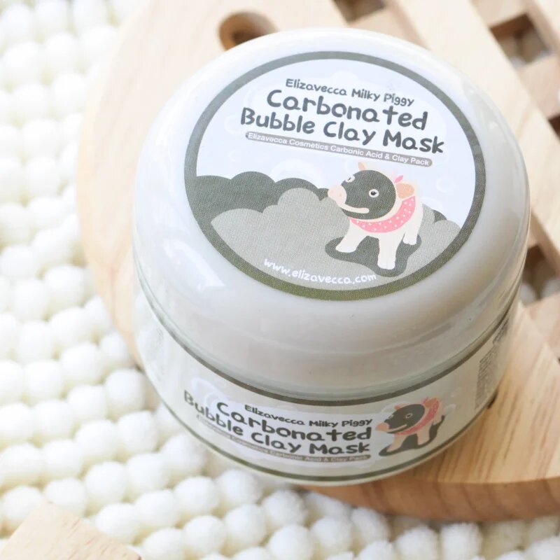 Elizavecca Milky Piggy Carbonated Bubble Clay Mask hloubkově čisticí pleťová maska pro problematickou pleť akné 100 g