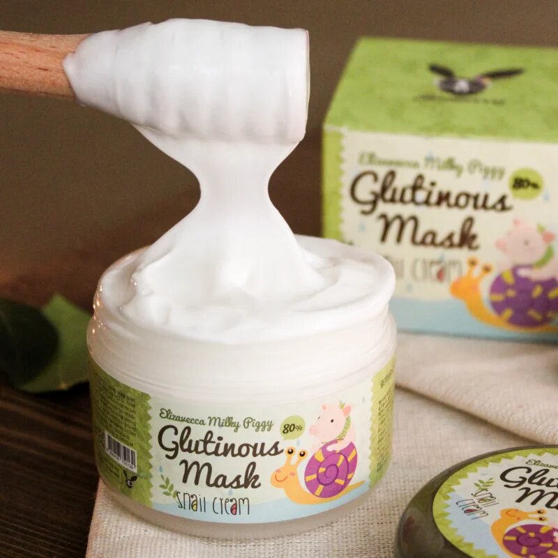 Elizavecca Milky Piggy Glutinous Mask 80% Snail Cream intenzivně hydratační a vyživující maska se šnečím extraktem 100 g