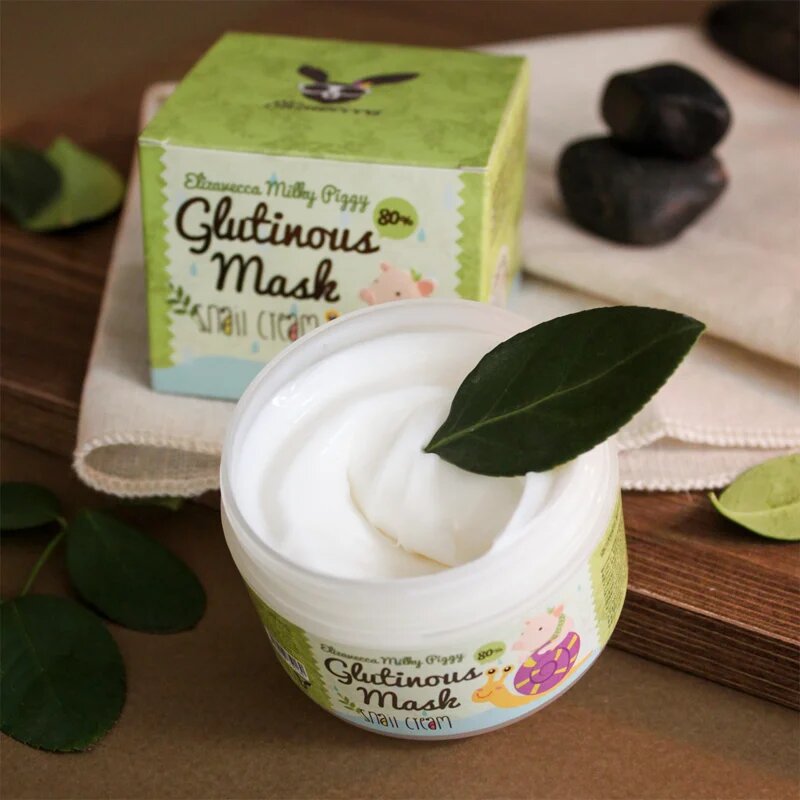 Elizavecca Milky Piggy Glutinous Mask 80% Snail Cream intenzivně hydratační a vyživující maska se šnečím extraktem 100 g