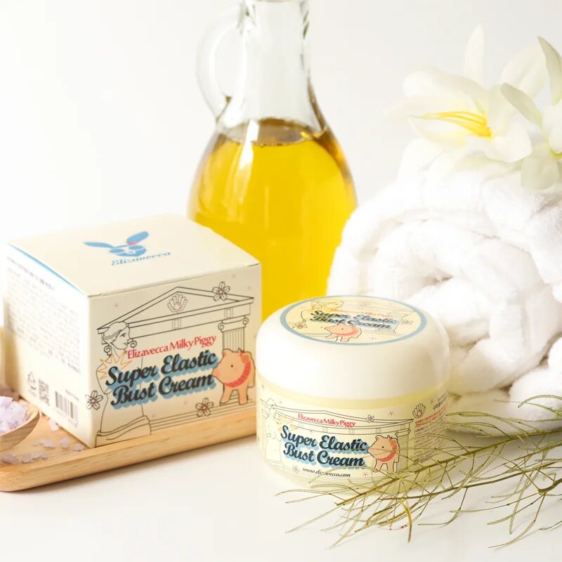 Elizavecca Milky Piggy Super Elastic Bust Cream zpevňující krém na poprsí s kolagenem 100 g