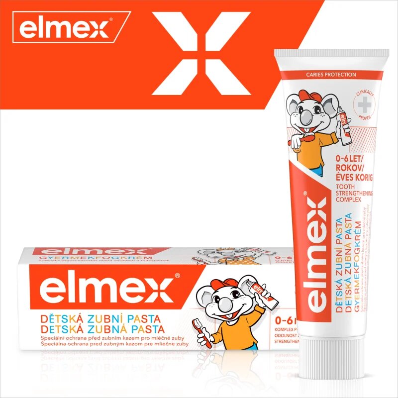 Elmex Caries Protection Kids zubní pasta pro děti 2 x 50 ml