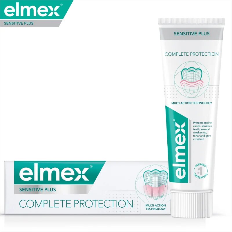 Elmex Sensitive Plus Complete Protection posilující zubní pasta 3x75 ml
