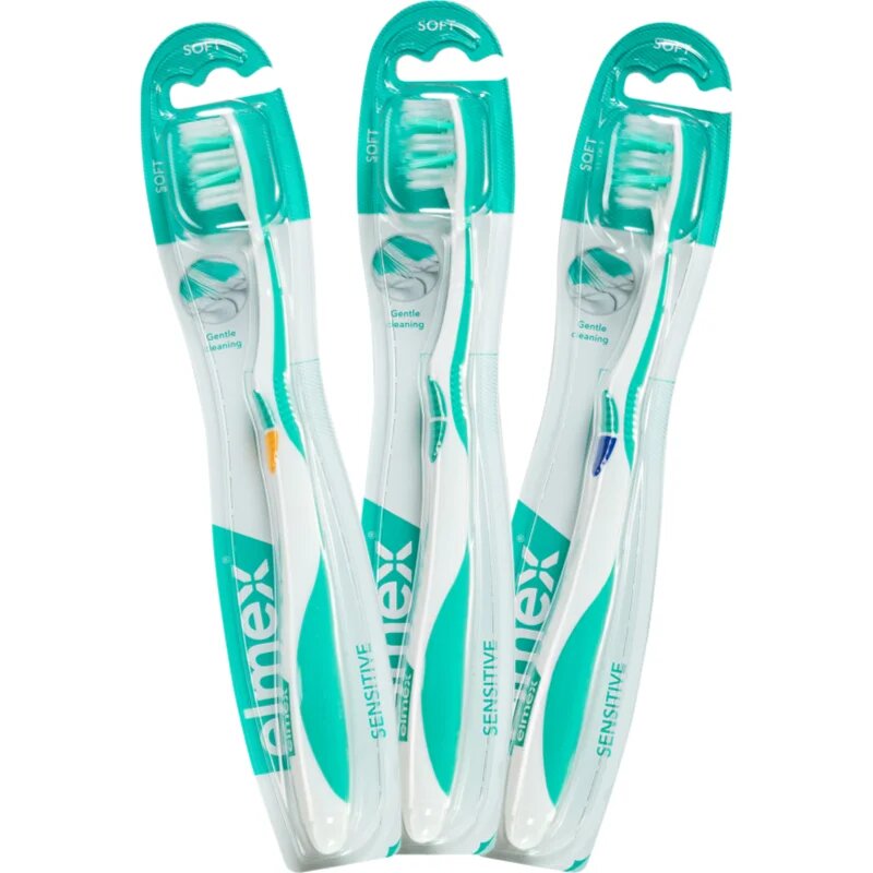 Elmex Sensitive zubní kartáček extra soft Green & Yellow 1 ks