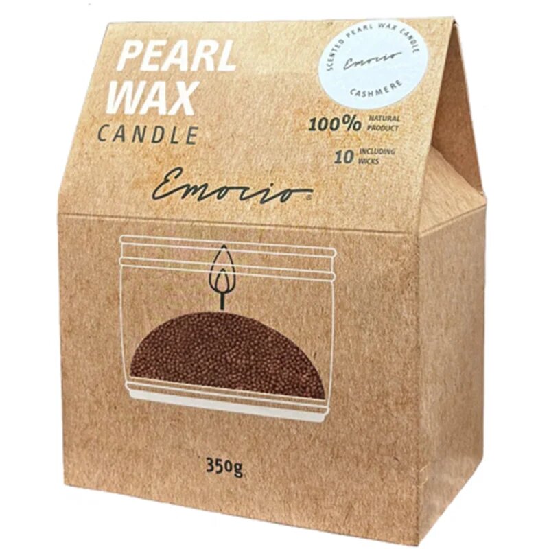 Emocio Pearl wax Cashmere Red vonná svíčka 350 g