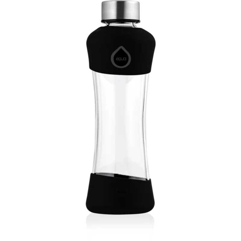 EQUA Active skleněná láhev na vodu Black 1 ks