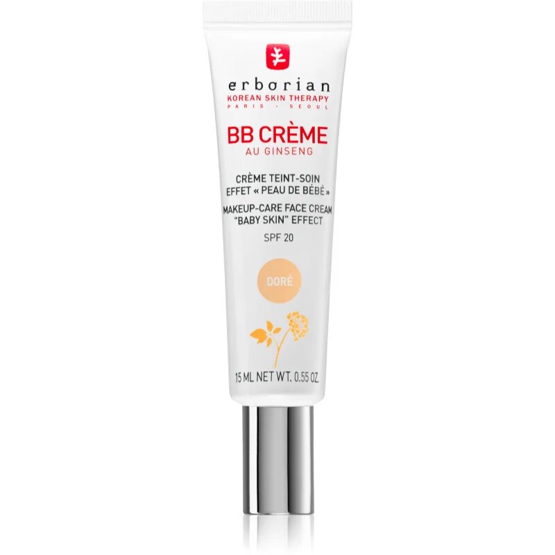 Erborian BB Cream tónovací krém pro dokonalý vzhled pleti SPF 20 malé balení odstín Doré 15 ml
