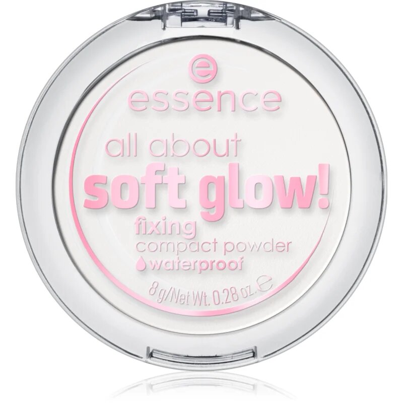 essence All About Soft Glow! transparentní fixační pudr pro rozjasnění pleti 8 g