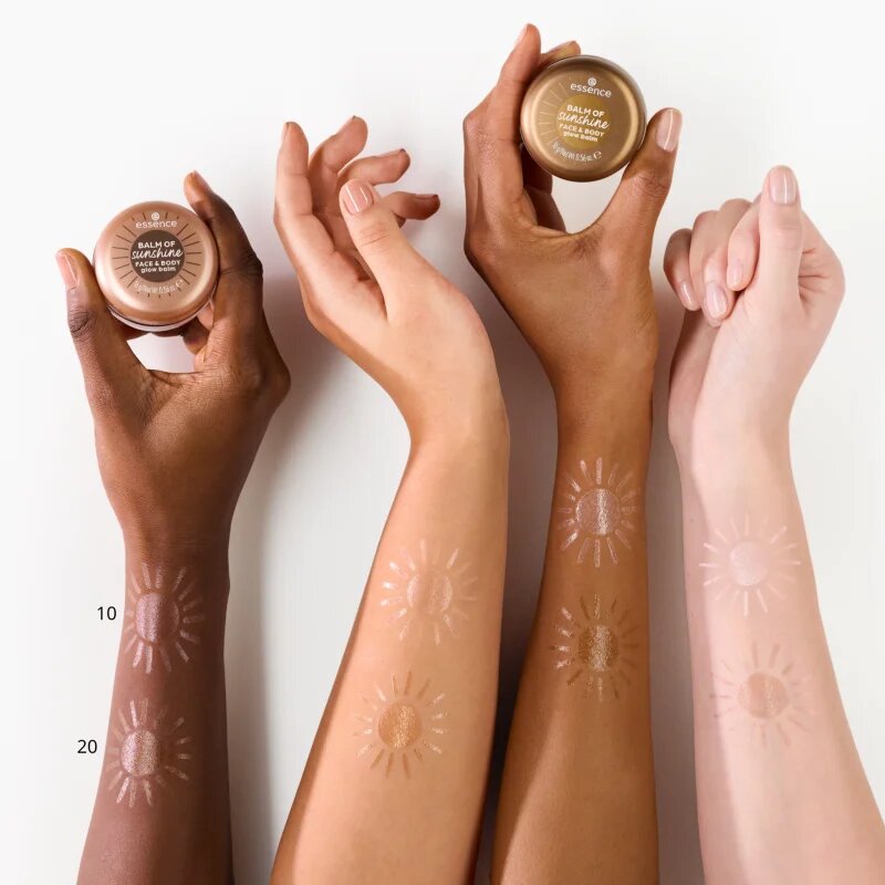 essence BALM OF sunshine rozjasňující balzám na obličej a tělo odstín 20 Séduction du Soleil 16 g