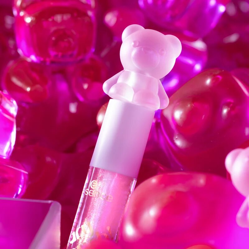 essence Beary much! olej na rty se třpytkami odstín 01 RaspBeary Kiss 2.8 ml