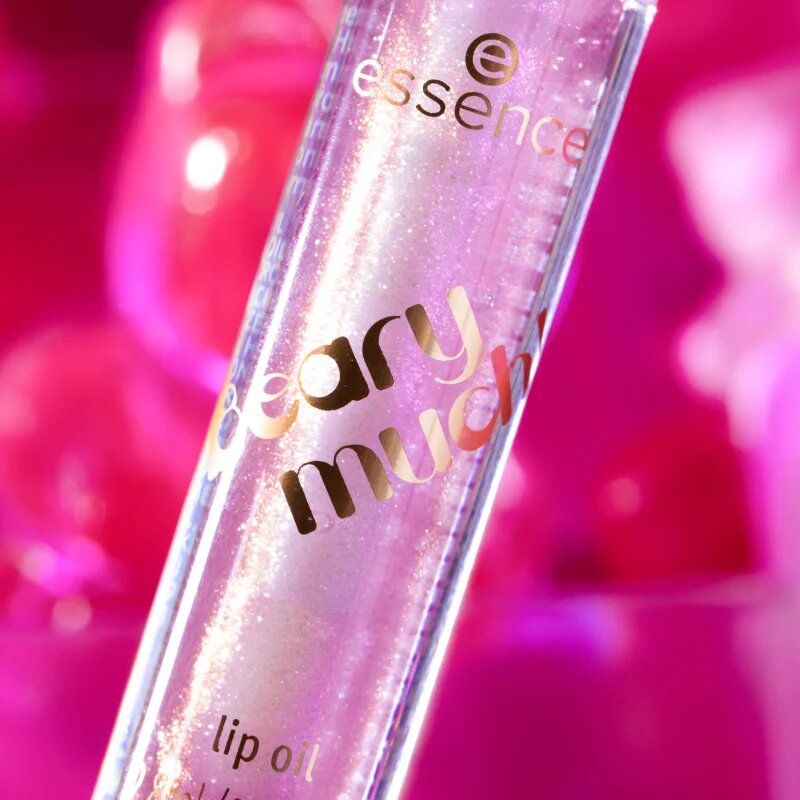 essence Beary much! olej na rty se třpytkami odstín 01 RaspBeary Kiss 2.8 ml