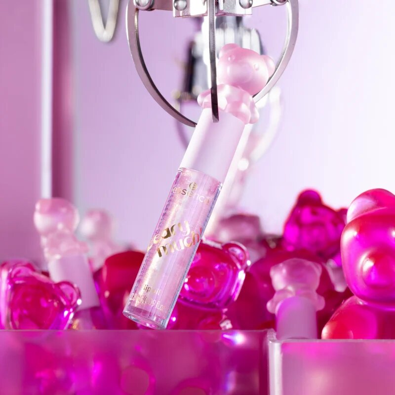 essence Beary much! olej na rty se třpytkami odstín 01 RaspBeary Kiss 2.8 ml