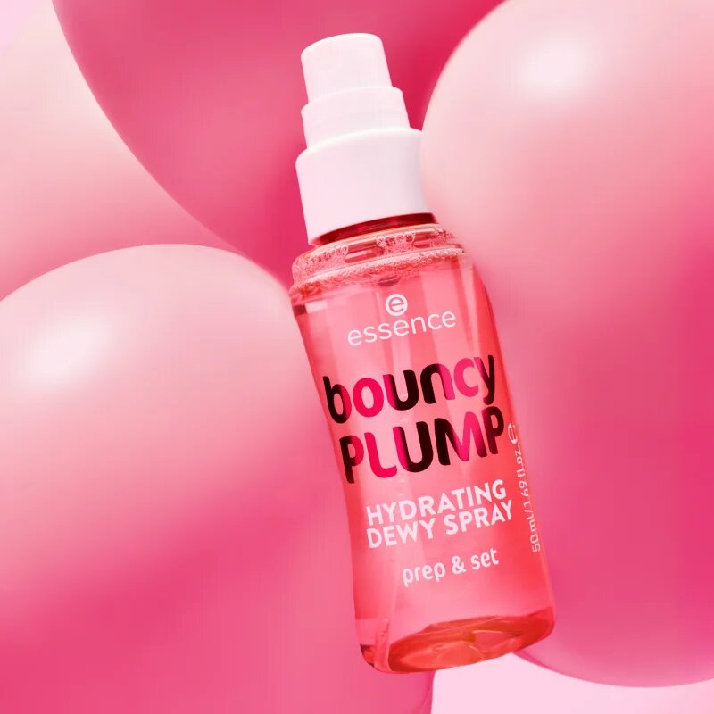 essence bouncy PLUMP fixační sprej na make-up s hydratačním účinkem 50 ml