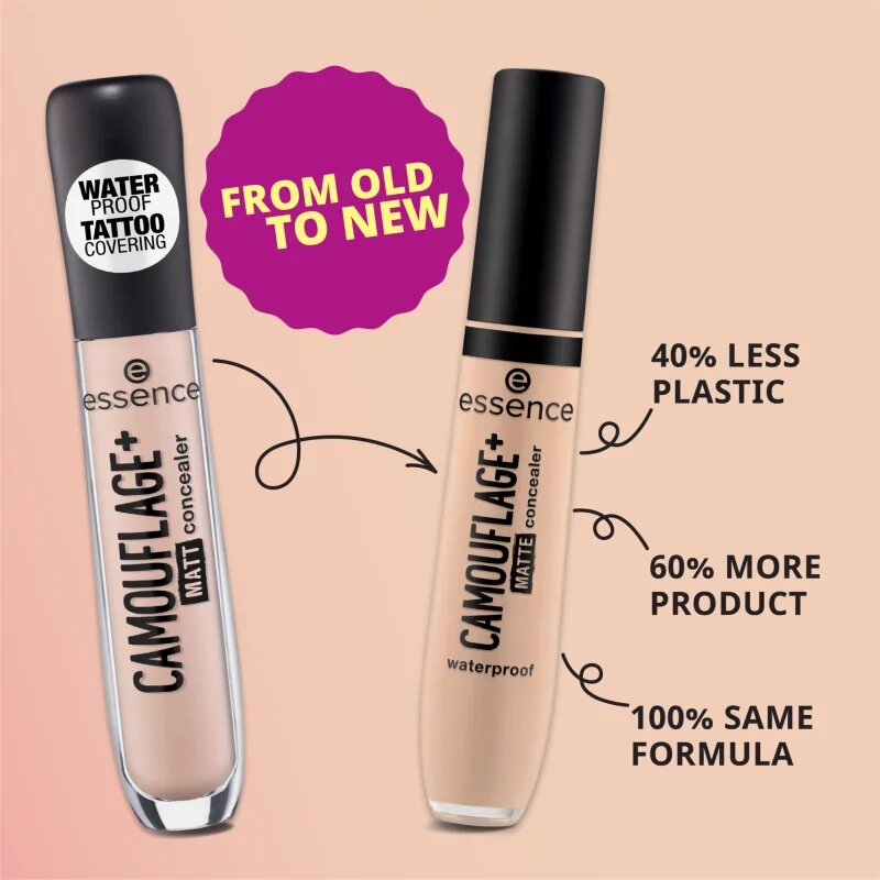 essence CAMOUFLAGE+ MATTE tekutý korektor s matným efektem odstín 210 8 ml