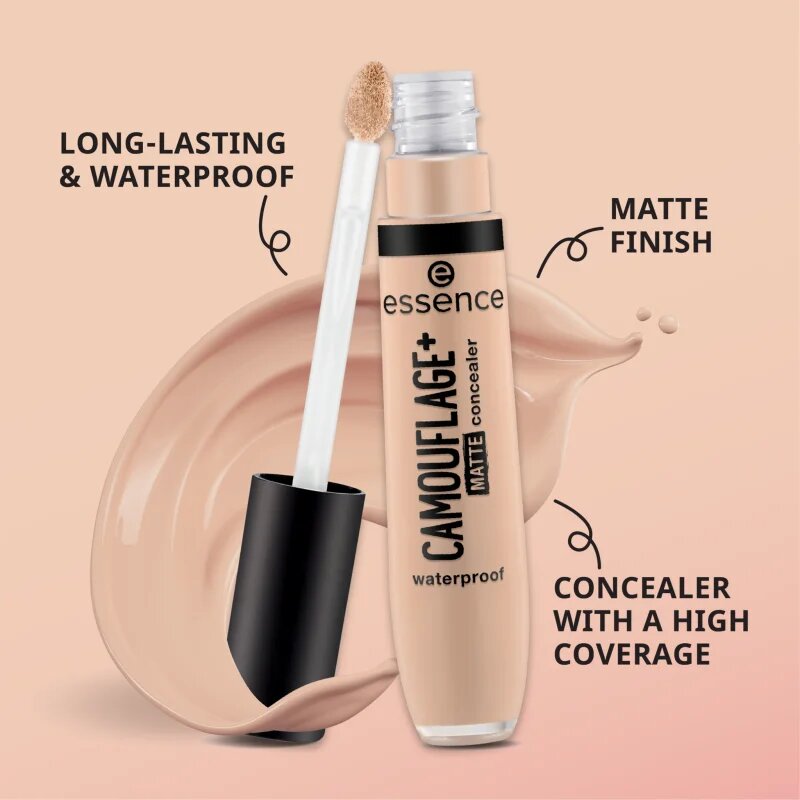 essence CAMOUFLAGE+ MATTE tekutý korektor s matným efektem odstín 210 8 ml
