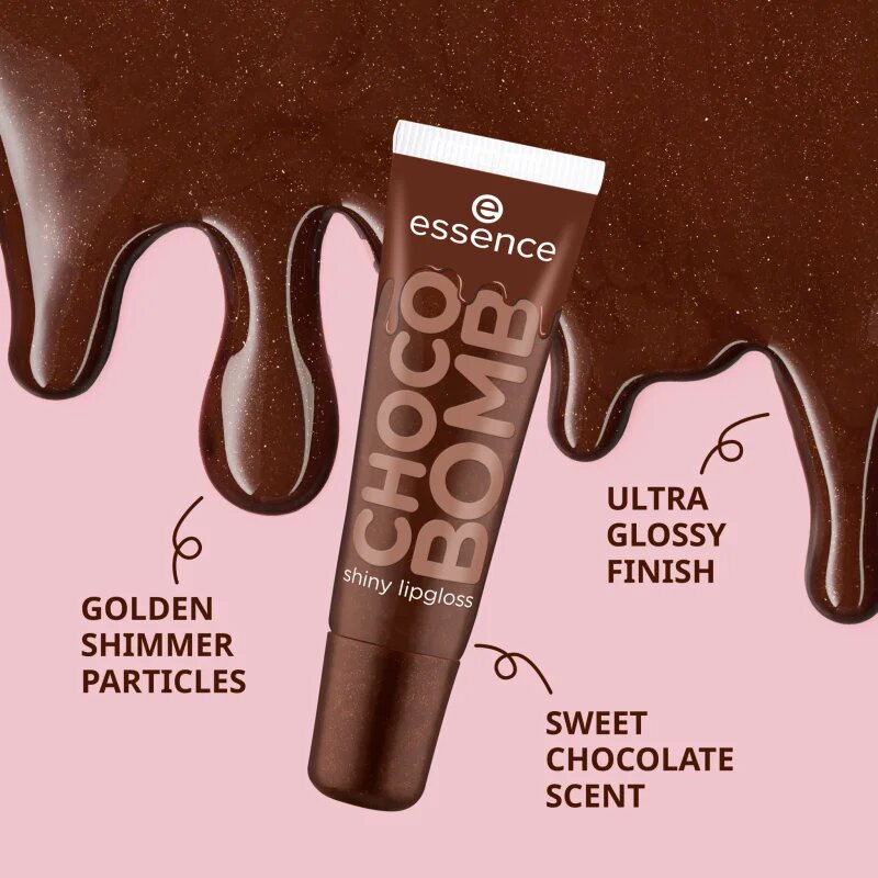 essence Choco Bomb třpytivý lesk na rty 10 ml