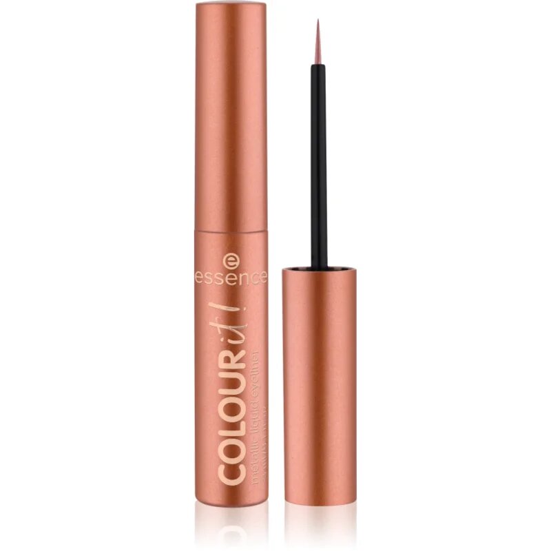 essence COLOUR it! metalická linka na oči odstín 01 Burnished Bronze 3 ml