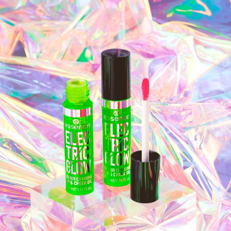 essence Electric Glow olej na rty a tváře 4.4 ml