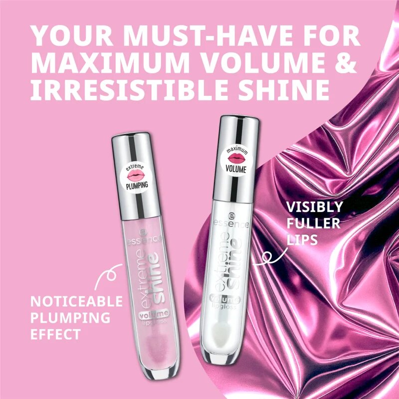 essence Extreme Shine lesk na rty pro větší objem odstín 21 Pretty in Pink 5 ml