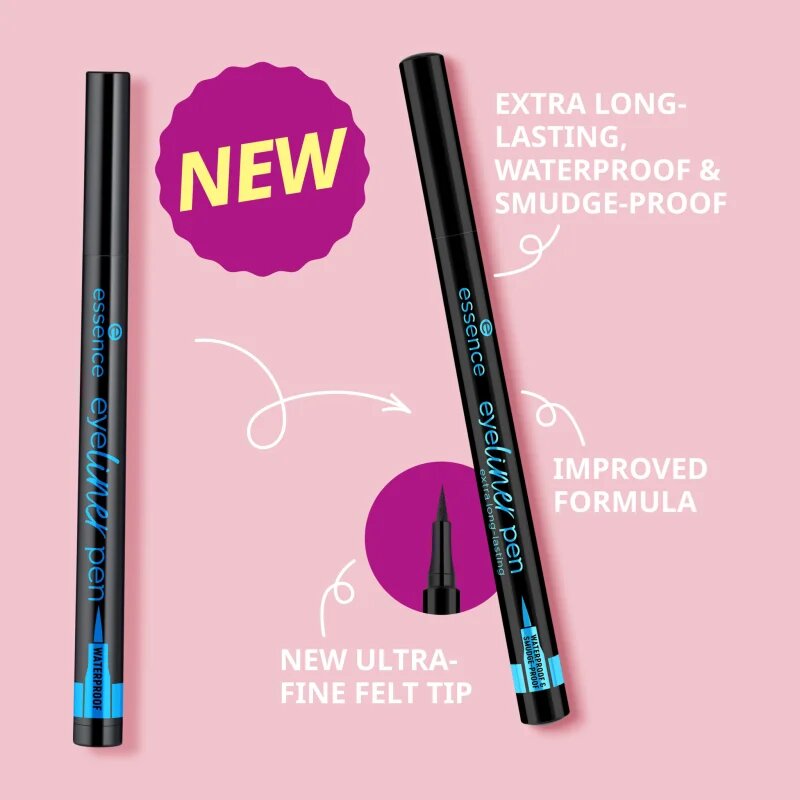 essence Eyeliner Pen precizní voděodolná linka pro dlouhotrvající efekt 1.2 ml