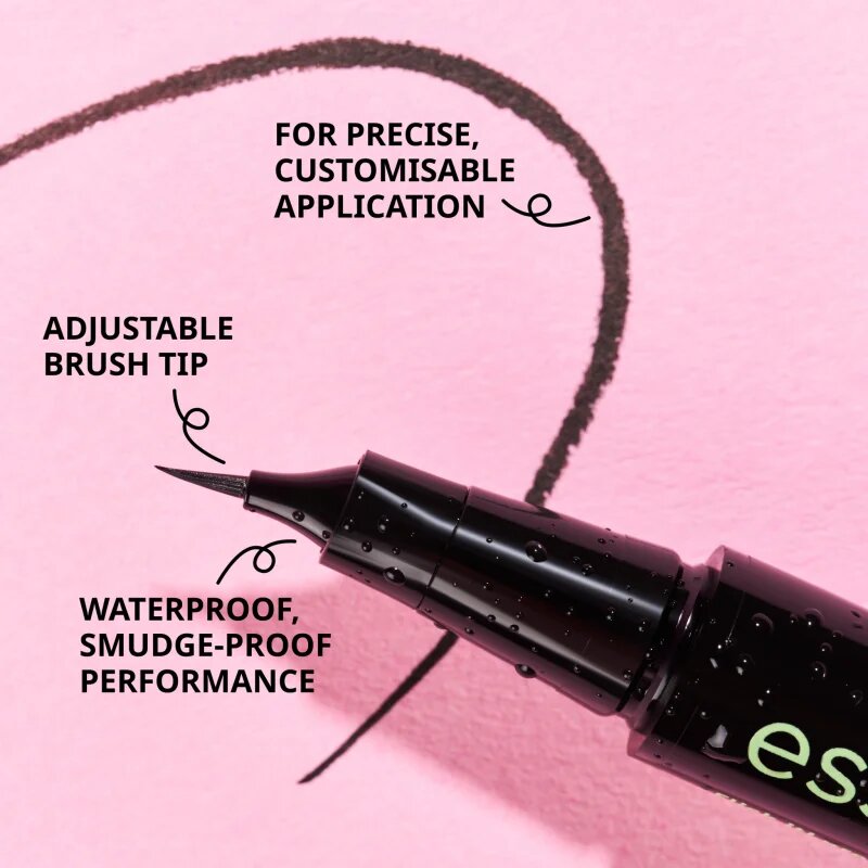essence Flick it! precizní voděodolná linka na oči odstín 01 Black 0.5 ml