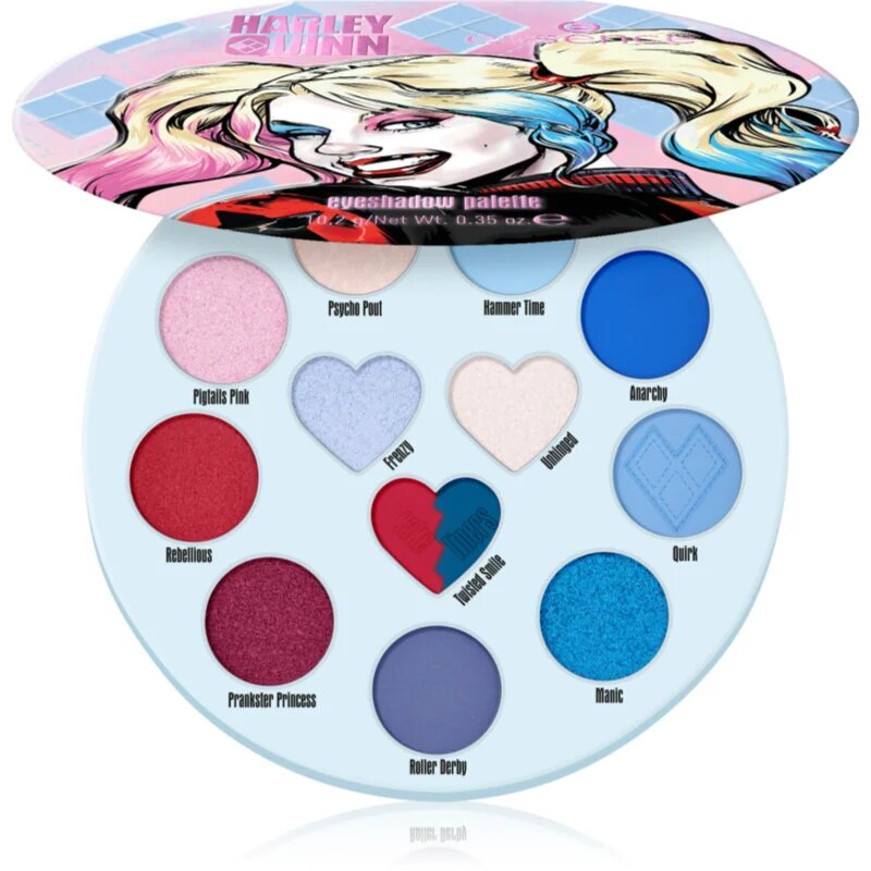 essence Harley Quinn paletka očních stínů odstín 02 Mad Love 102 g