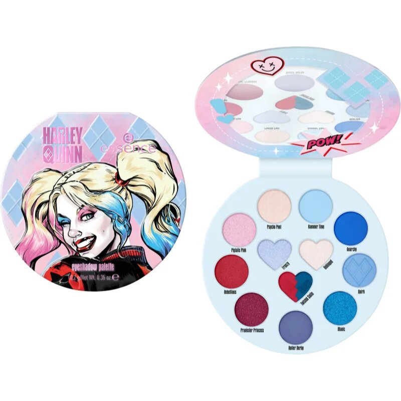 essence Harley Quinn paletka očních stínů odstín 02 Mad Love 102 g