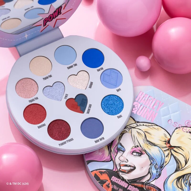 essence Harley Quinn paletka očních stínů odstín 02 Mad Love 102 g