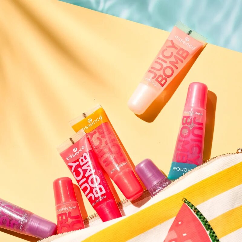 essence Juicy Bomb lesk na rty odstín 107 Glowy Gummy/colour changing 10 ml