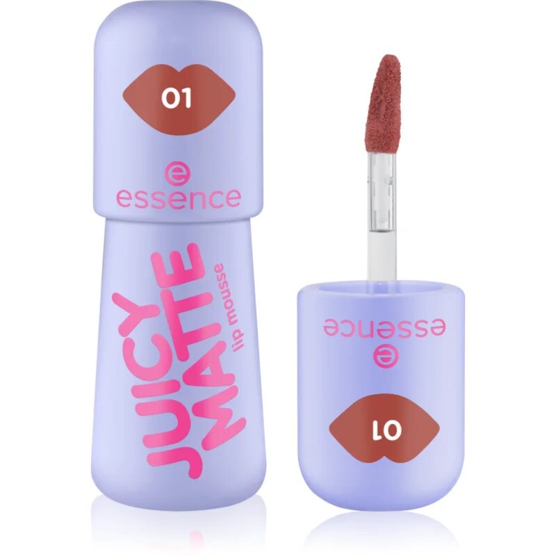 essence JUICY MATTE pěnová rtěnka s matným efektem odstín 01 Maple Rouge 2.7 ml