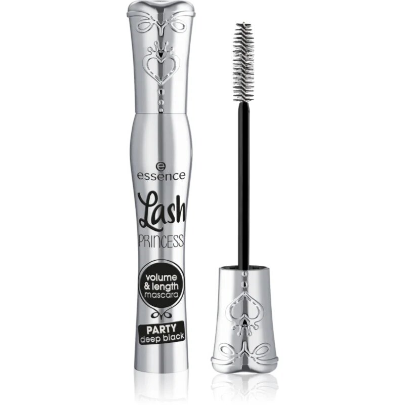 essence Lash PRINCESS PARTY objemová řasenka pro prodloužení a oddělení řas odstín deep black 10 ml