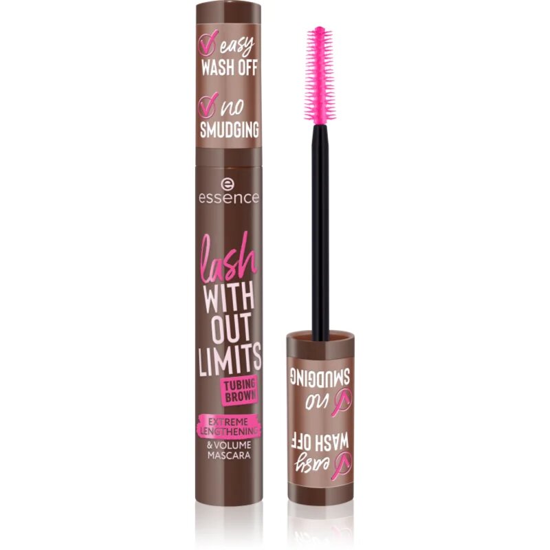 essence lash WITHOUT LIMITS TUBING objemová a prodlužující řasenka odstín 05 Faux Real 13 ml