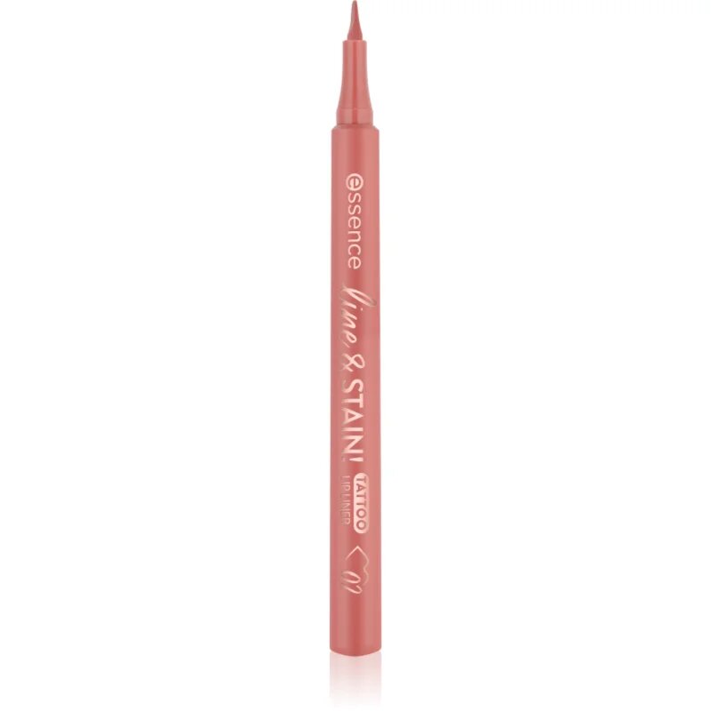 essence line & STAIN! TATTOO konturovací fix na rty pro dlouhotrvající efekt odstín 02 Must Have Brown 1.1 ml