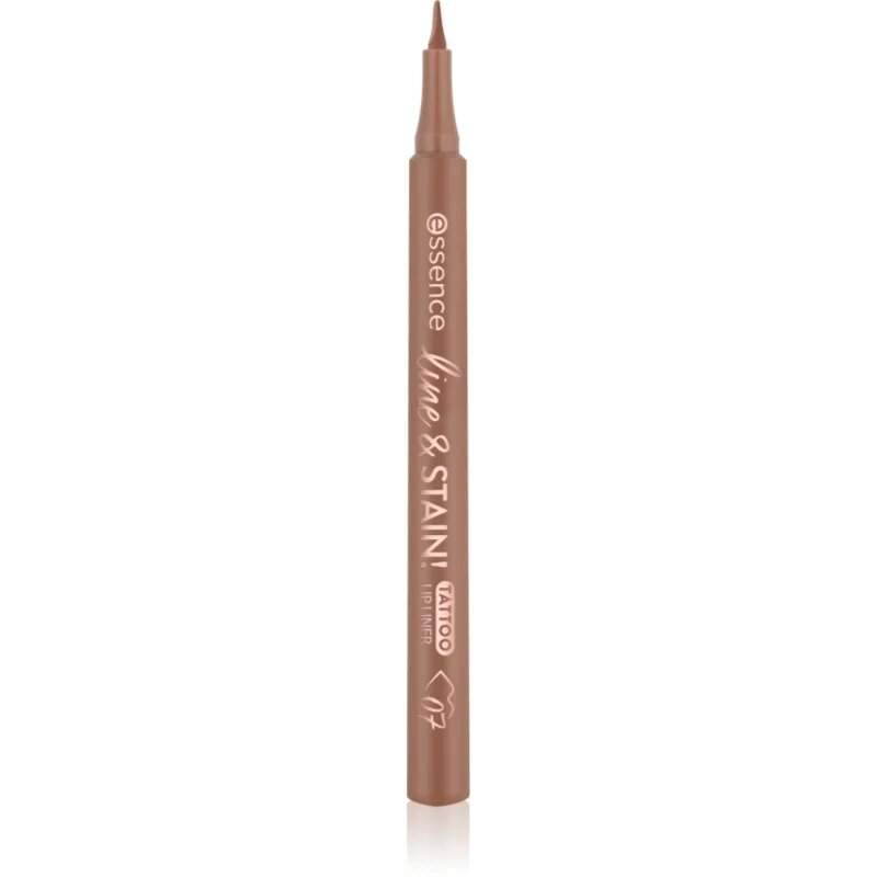 essence line & STAIN! TATTOO konturovací fix na rty pro dlouhotrvající efekt odstín 07 Trufflemaker 1.1 ml