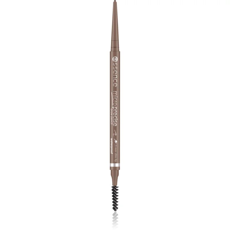 essence Micro Precise voděodolná tužka na obočí s kartáčkem odstín 02 Taupe 0.05 g