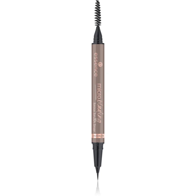 essence Microblading tužka na obočí se štětečkem odstín Light Brown 0.6 ml