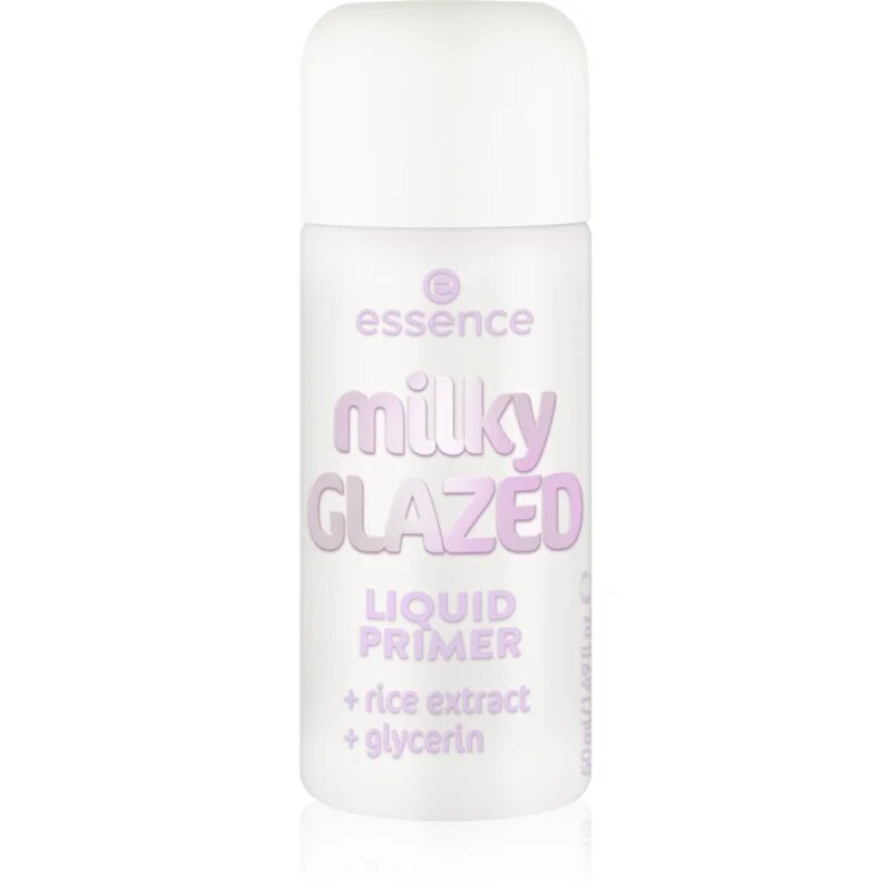 essence milky GLAZED hydratační podkladová báze pod make-up s rozjasňujícím efektem 50 ml