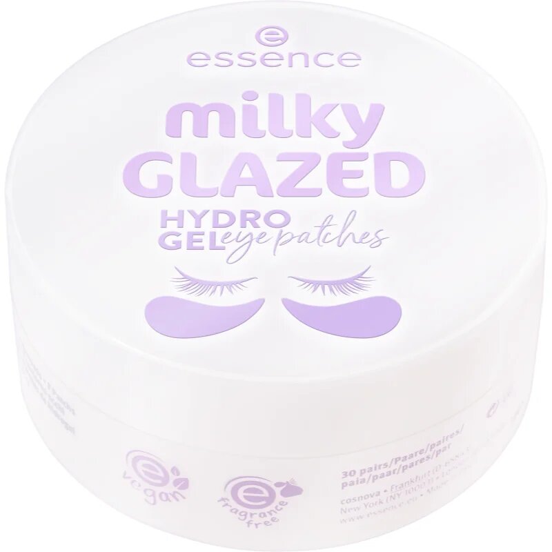 essence milky GLAZED hydrogelové polštářky na oční okolí 60 ks