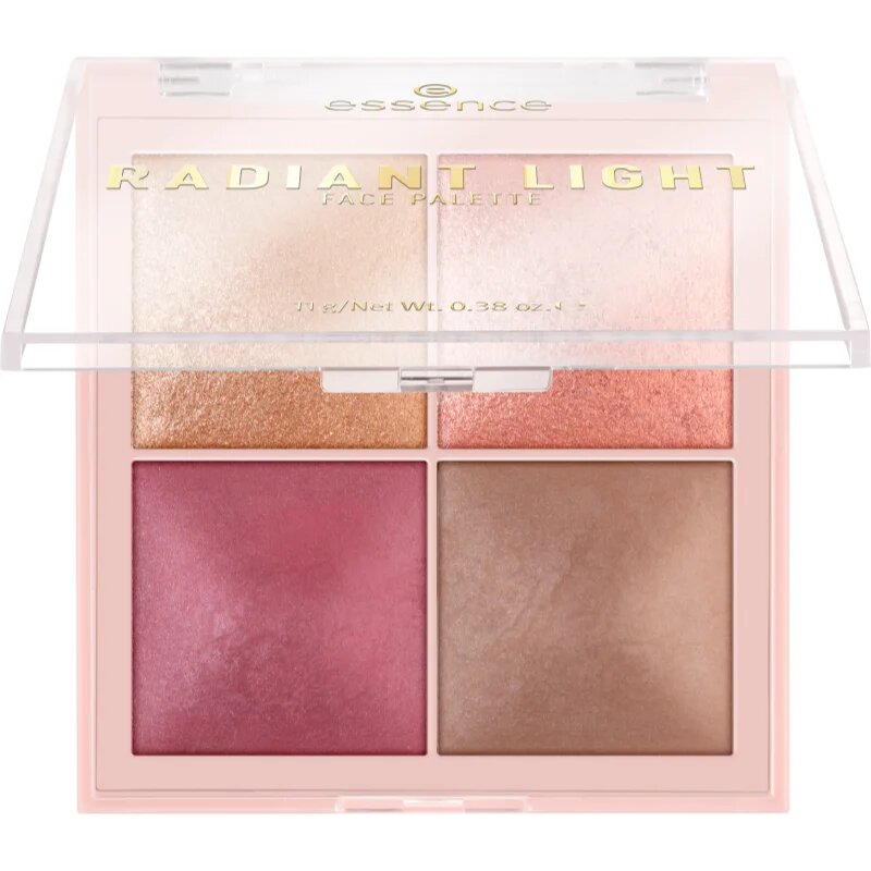 essence Radiant Light paletka rozjasňovačů a tvářenek odstín Signature Light 11 g