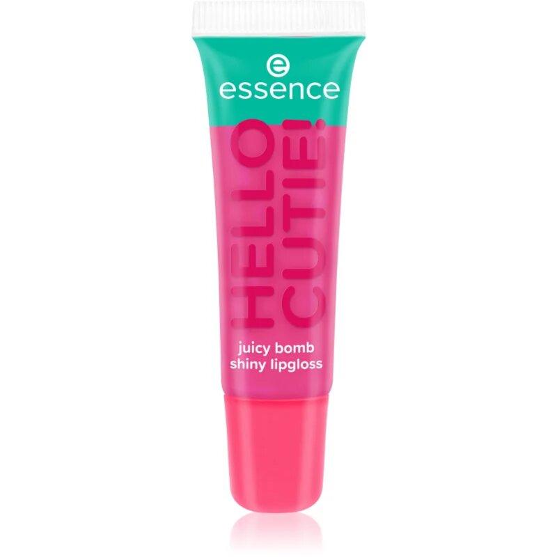 essence Say It With Juicy Hello Cutie! třpytivý lesk na rty odstín 02 Witty Watermelon 10 ml