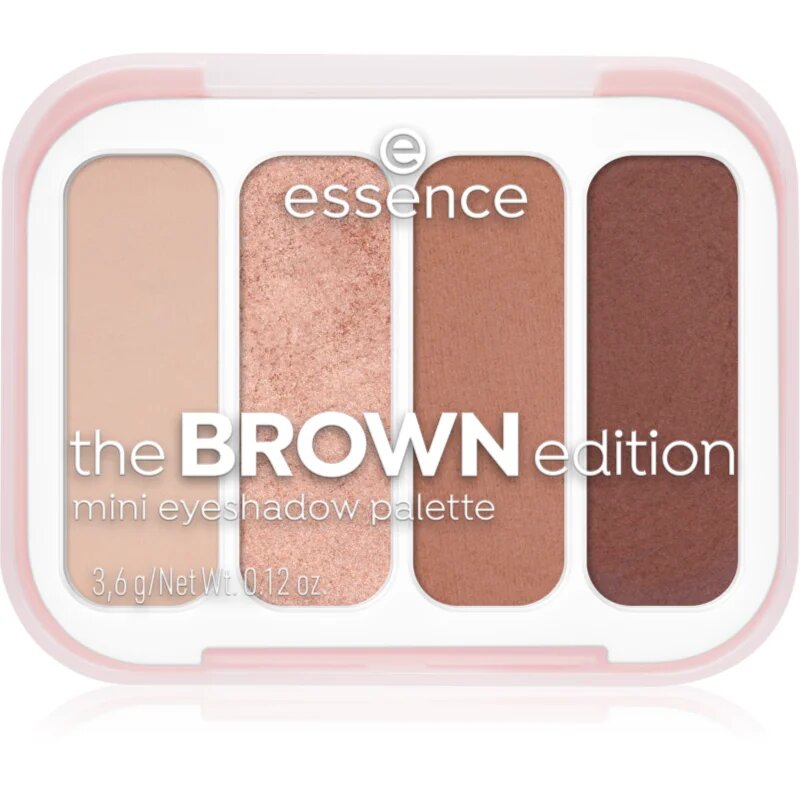 essence The Brown Edition paletka očních stínů mini 3.6 g