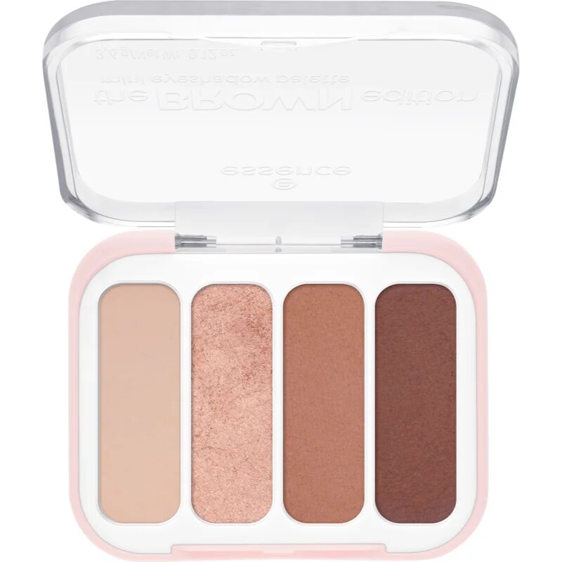 essence The Brown Edition paletka očních stínů mini 3.6 g