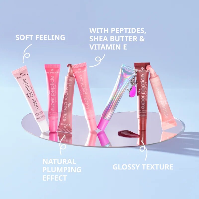 essence the super peptide glossy lip treatment balzám na rty odstín 07 Sugardorable! 10 ml