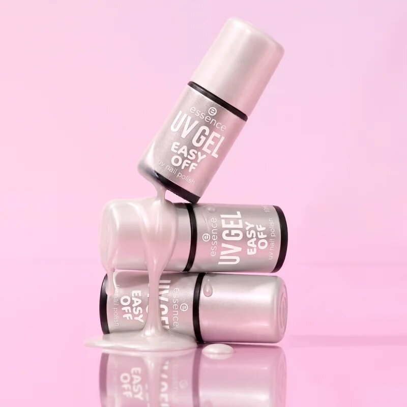 essence UV GEL EASY OFF gelový lak na nehty s použitím UV/LED lampy odstín 101 - faux pearl 5 ml