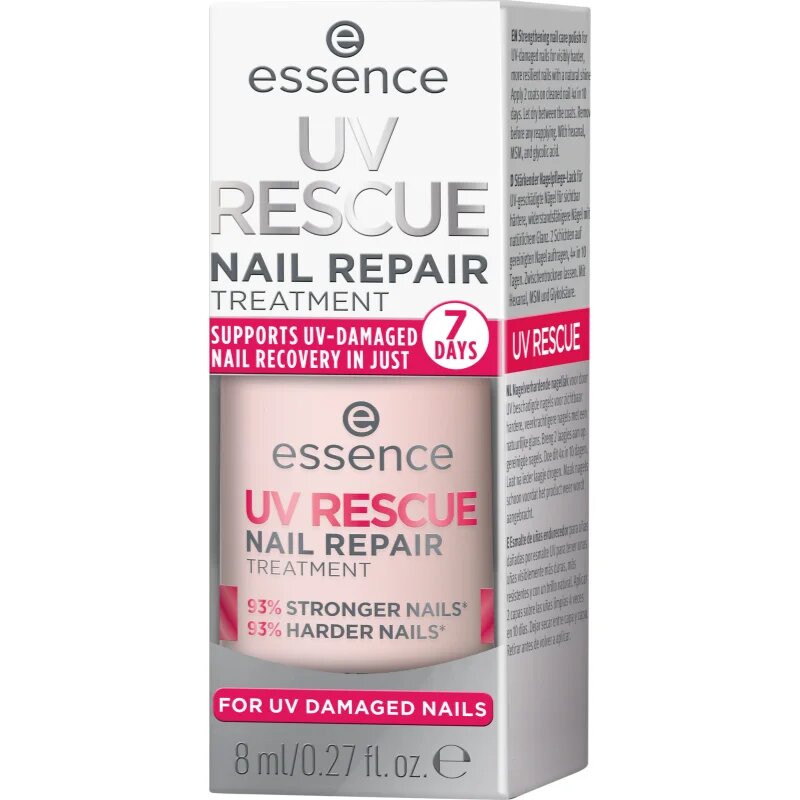 essence UV RESCUE pečující lak na nehty odstín 01 8 ml