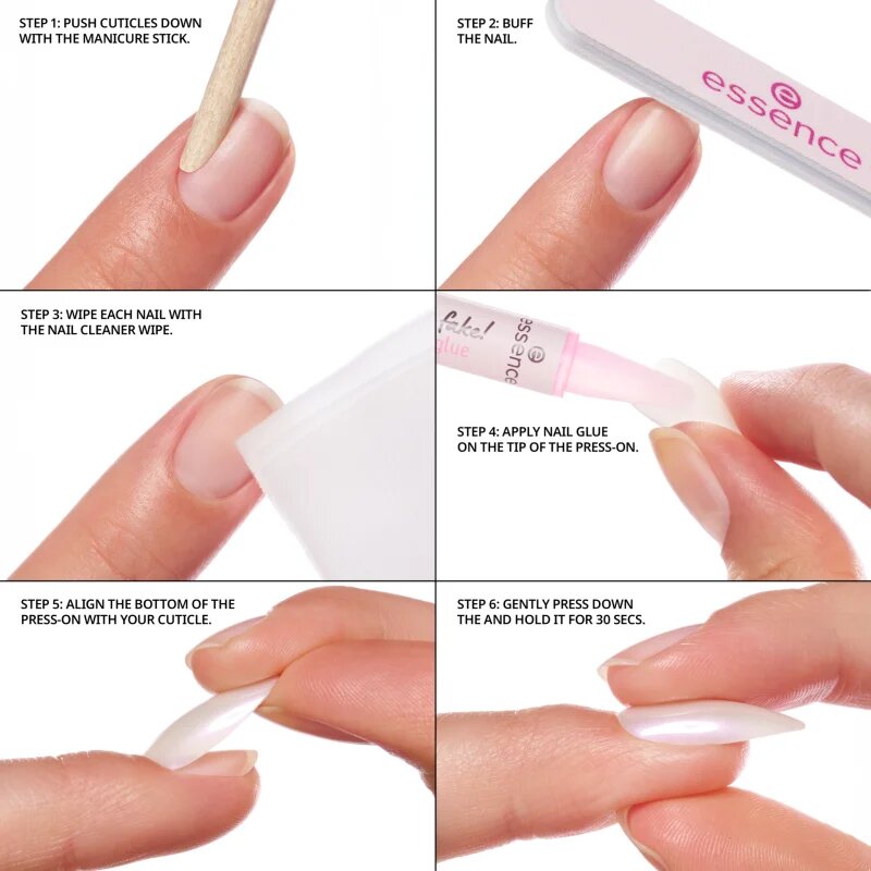 essence WHAT THE FAKE! umělé nehty 05 FRENCH CHROME