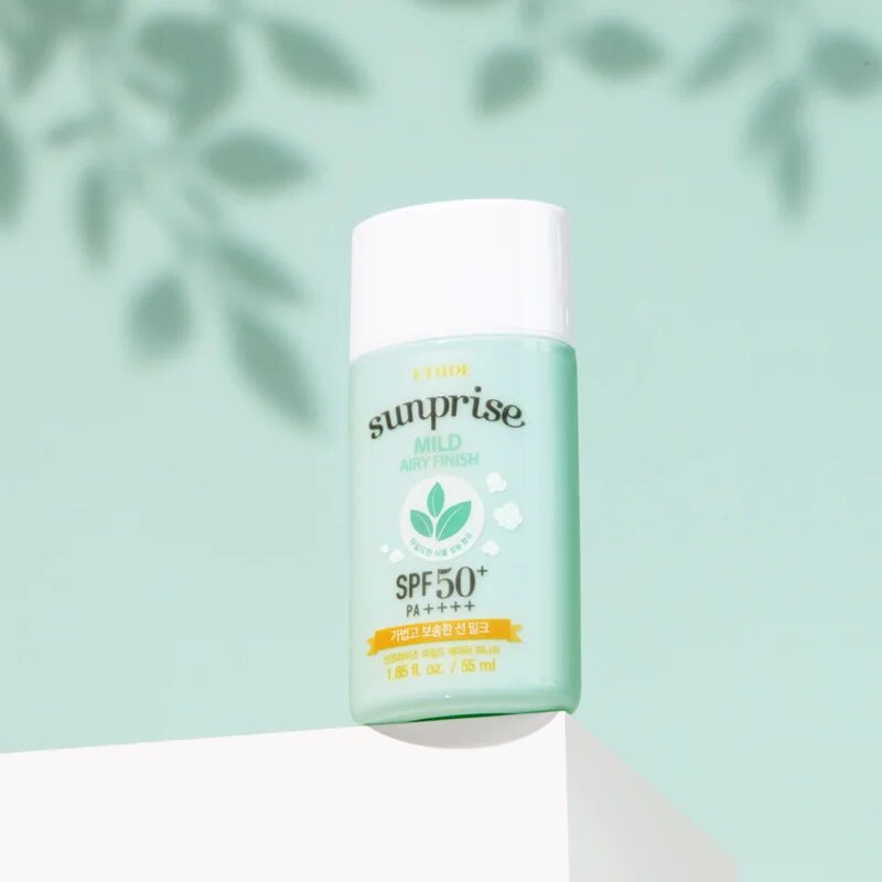 ETUDE Sunprise Mild Airy Finish minerální ochranný fluid na obličej SPF 50+ 55 ml