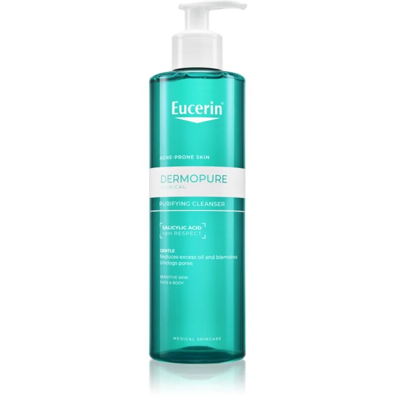 Eucerin DermoPure Clinical Purifying Cleanser hloubkově čisticí gel pro mastnou pleť se sklonem k akné 400 ml