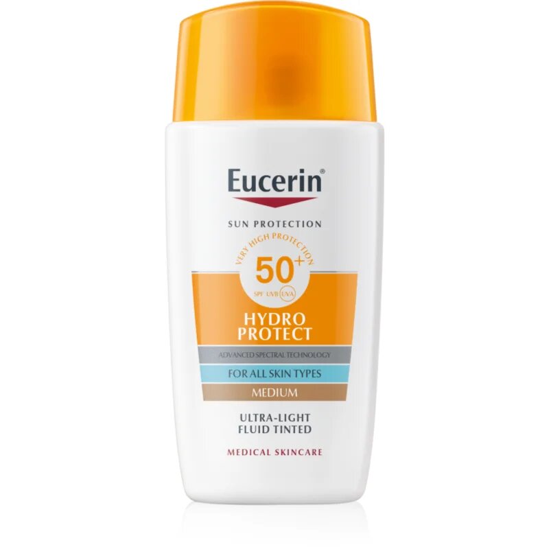 Eucerin Sun Hydro Protect tónovací opalovací fluid SPF 50+ odstín Medium 50 ml