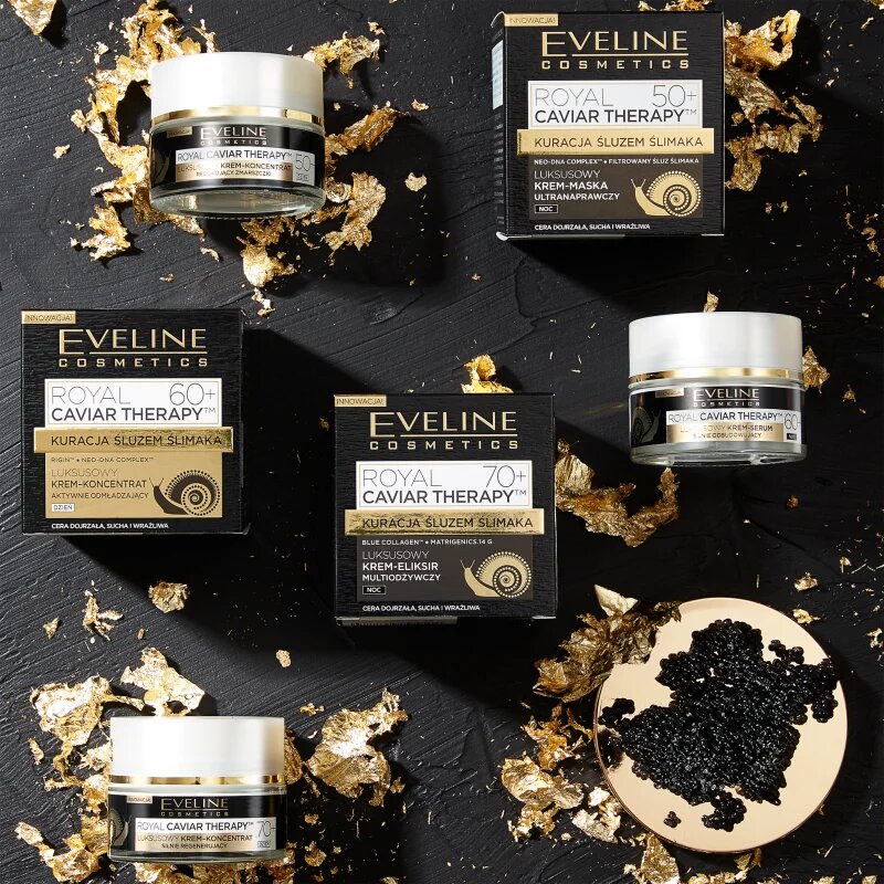 Eveline Cosmetics 24K Snail & Caviar protivráskový noční krém se šnečím extraktem 50 ml